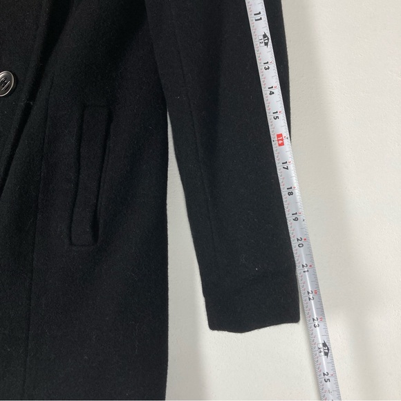 Kristen Blake Women's Coat Merino Wool Blend Double Breasted Black Size 6 - Picture 9 of 16